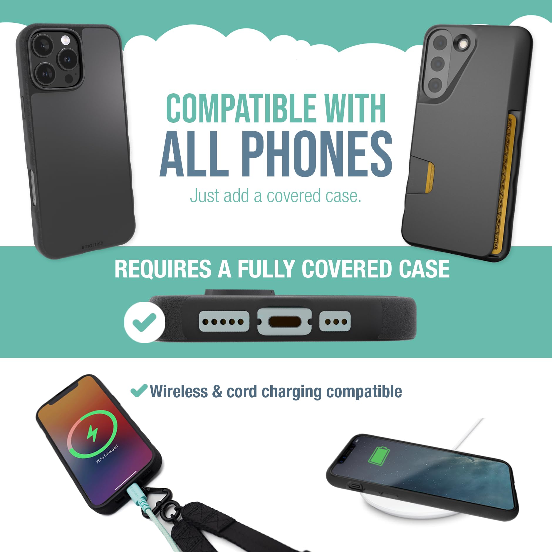 Amazon.com: Smartish Phone Lanyard - Case Clinger - Universal